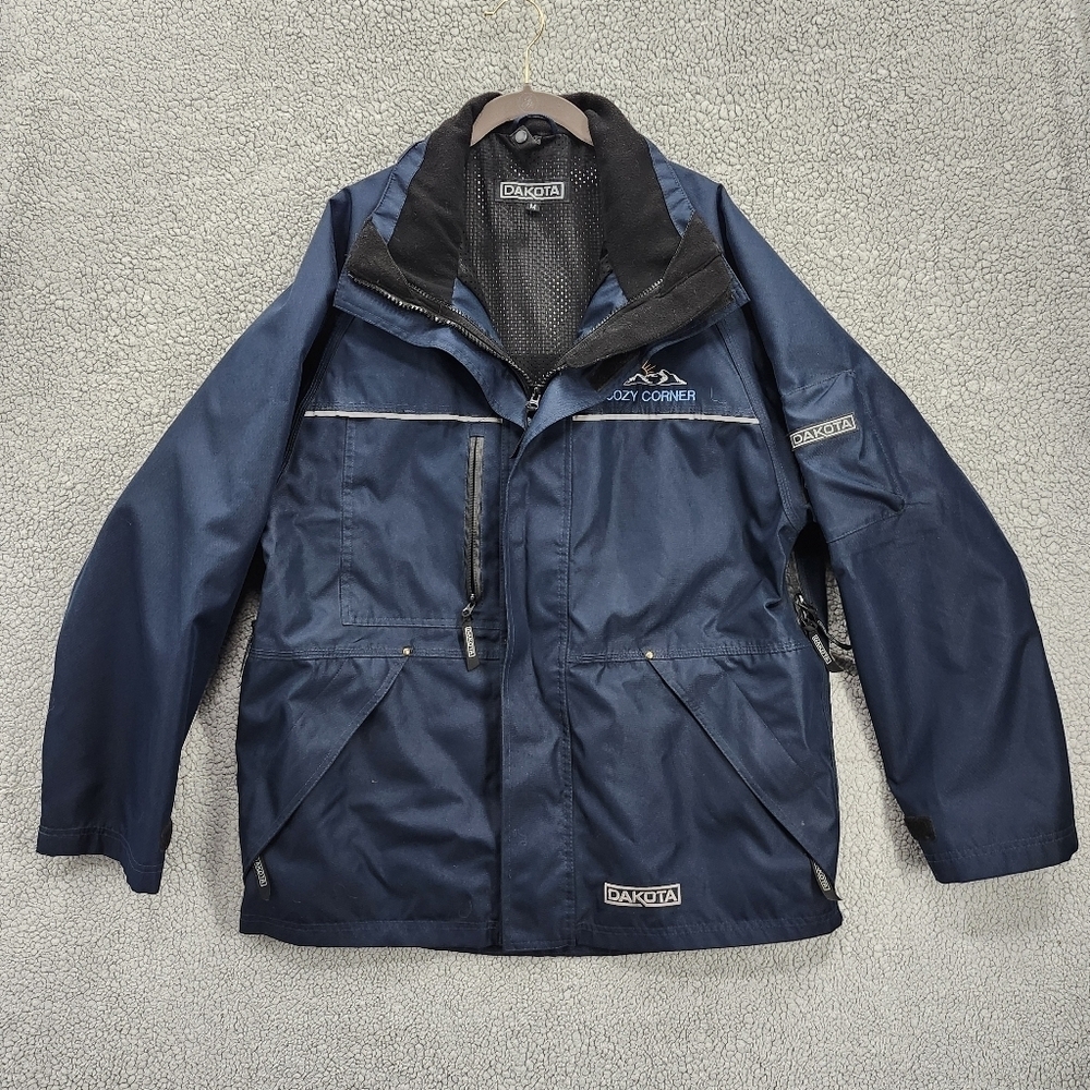 Dakota Work Pro Men’s Waterproof Wind Jacket Cozy Corner Embroidered Navy Blue